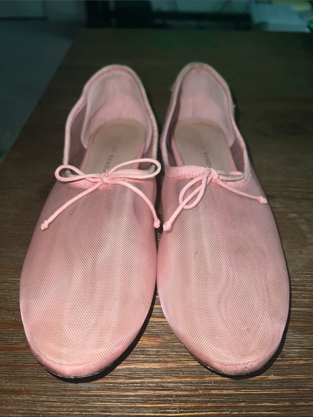 Loeffler Randall Pink Canvas Bow Ballet Flats